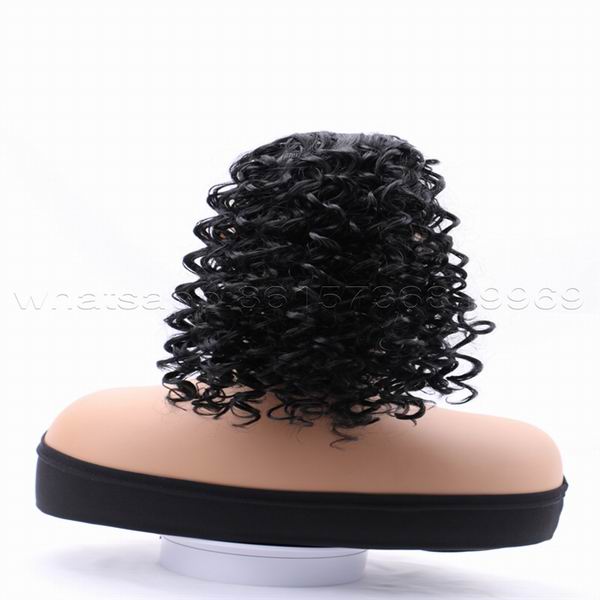 CurlyDrawstringHairBunPonytail